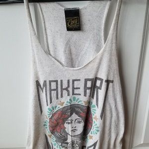 Obey make art not war tank top